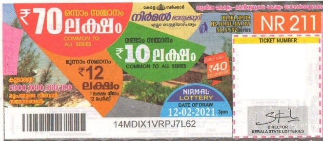 Nirmal Weekly Lottery NR-211 12.02.2021